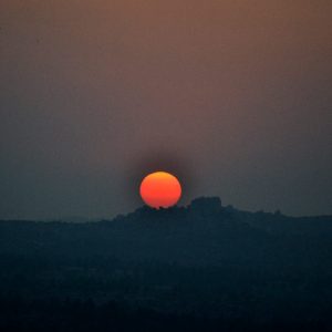 sunset hampi village viaggio india del sud karnataka