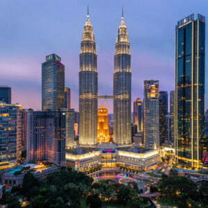 le torri Petronas a Kuala Lumpur